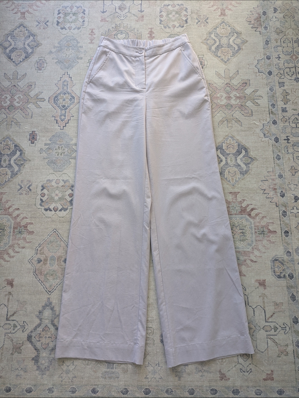 Kit and Ace Wide-Leg Trousers in Mineral